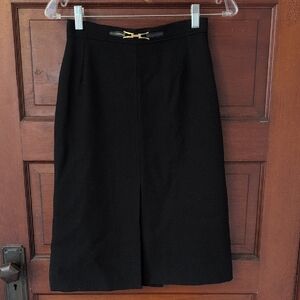 Elegant Black Skirt with Gold Accent